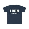 thumbnail image 1 of I run to Jesus Unisex T-shirt S-3XL Christian Faith Jesus Follower God, 1 of 2