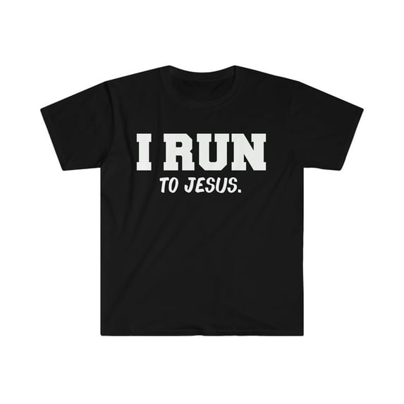 I run to Jesus Unisex T-shirt S-3XL Christian Faith Jesus Follower God
