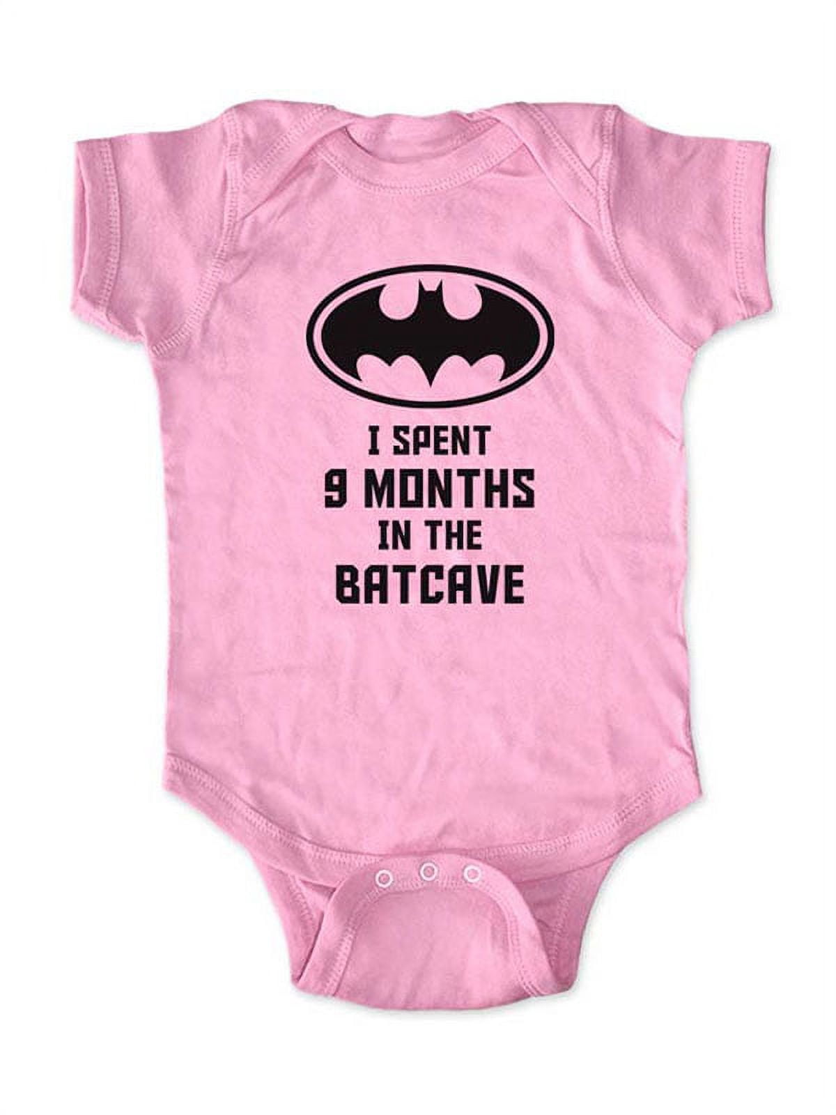 I spent 9 months in the Batcave - wallsparks cute & funny Brand - baby one piece bodysuit - Great baby shower gift!