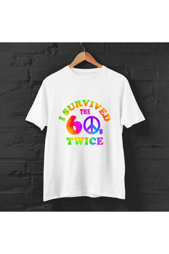 I survived The 60s Twice Shirt, Funny 70th Birthday Shirt, Birthday Party Shirt, Gift for Grandma, 70th Bday Shirt, 70th Birthday Gift shirt