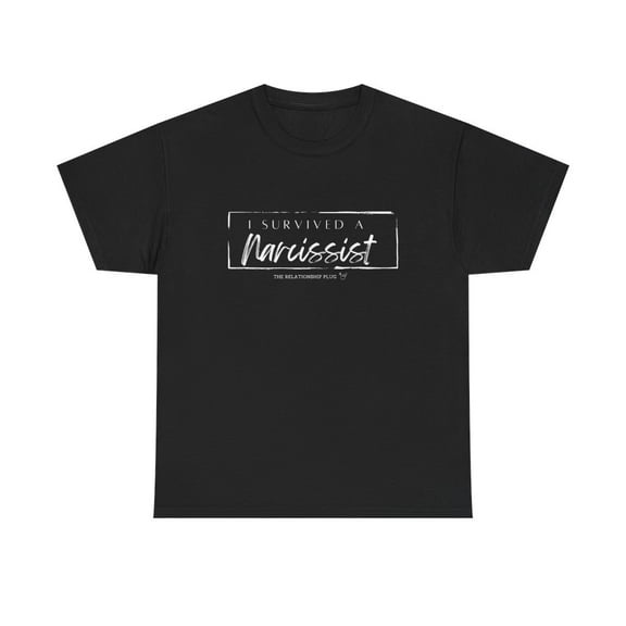 I survived a Narcissist Unisex Heavy Cotton Tee Express Delivery available (S, Black)