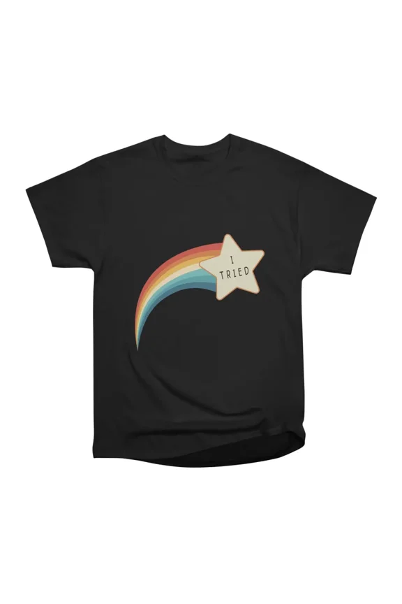 I tried funny gold star meme T-Shirt Tee Gift For Him Merch For Her Apparel For Friend