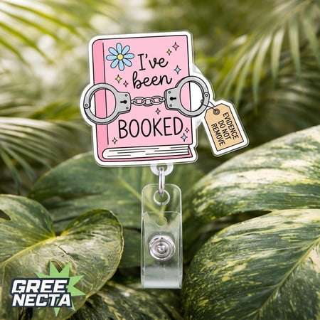 I've Been Booked Badge Reel, Retractable ID Holder, Work Badge Clip, Teacher or Coworker Gift