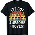 thumbnail image 1 of I've Got Awesome Moves Chess Player Funny Chess Pieces Retro T-ShirtMen and women, White Black T-shirt, size: Extra large S-1219XL, 1 of 4
