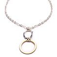 thumbnail image 1 of Two-Tone Interlocking Circles Pendant Chain Necklace with Extender, 18+3 inches Jewelry Necklace Gold Silver Metal, 1 of 7