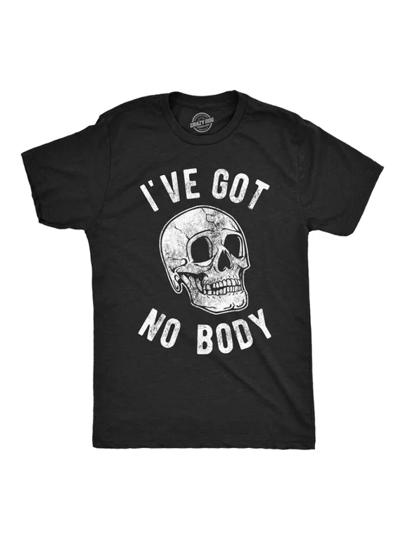 I've Got No Body Skull For Guys Halloween Phrase Suited To Casual Events And Everyday Wear T-Shirt, Size S-5XL