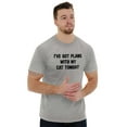 thumbnail image 1 of I've Got Plans With My Cat Tonight Men's Graphic T Shirt Tees Brisco Brands S, 1 of 4