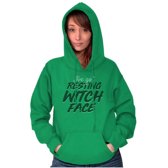 I've Got Resting Witch Face Funny Women Plus Size Graphic Pullover Hoodie Brisco Brands 2X