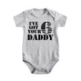 thumbnail image 1 of I’ve Got Your 6 Daddy - Baby Clothes - Funny Newborn Bodysuit Outfits for Boys And Girls Light Gray-style-1 3-6M, 1 of 5