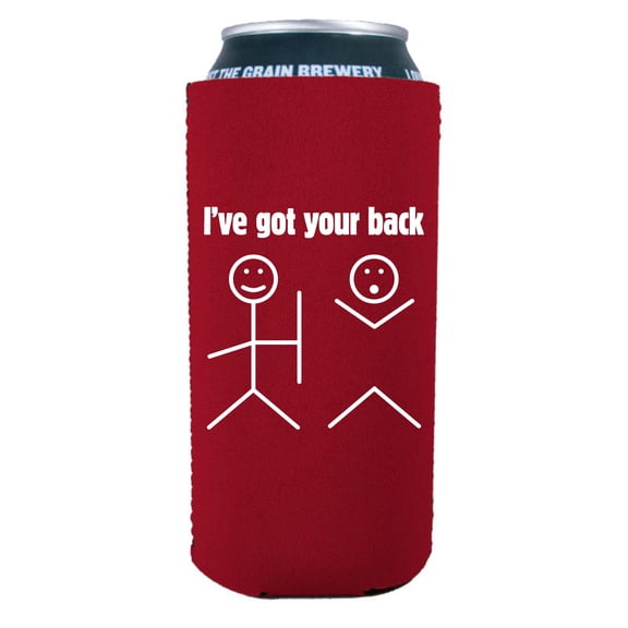 I've Got Your Back 16 oz. Can Coolie (Red)