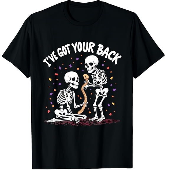 I've Got Your Back Funny Halloween Graphic Crew Neck Short Sleeve T-Shirts (Men's, Women's)