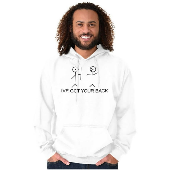 I've Got Your Back Funny Nerdy Unisex Plus Fleece Graphic Hoodie Brisco Brands 2X