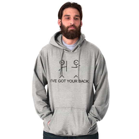 I've Got Your Back Funny Nerdy Unisex Plus Fleece Graphic Hoodie Brisco Brands 3X
