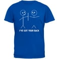 thumbnail image 1 of I've Got Your Back Stick Figure Blue Adult T-Shirt - Medium, 1 of 1