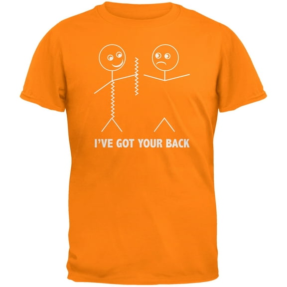 I've Got Your Back Stick Figure Orange Youth T-Shirt - Youth Large