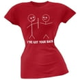 thumbnail image 1 of I've Got Your Back Stick Figure Red Juniors T-Shirt - Large, 1 of 1