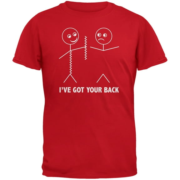 I've Got Your Back Stick Figure Red Youth T-Shirt - Youth Small