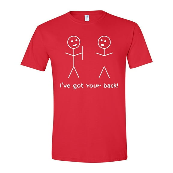 I've Got Your Back T-Shirt Funny Bro Friend Buddy Gift Tee Unisex Adult Tee Men and Women Red, Medium