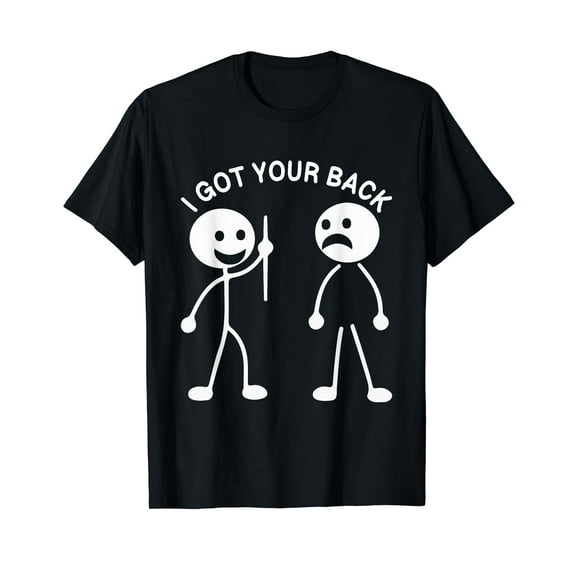 I've Got Your Back T-Shirt Funny Skeleton Stickman T-Shirts for Men Women