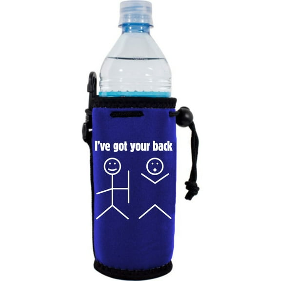 I've Got Your Back Water Bottle Coolie (Royal Blue)