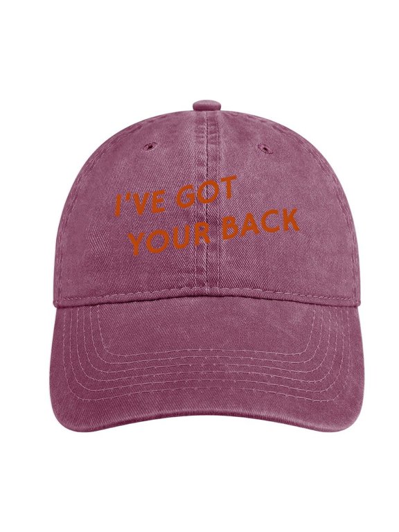 I’ve Got Your Back Wine Red Hat Adjustable Funny Fashion Unisex Baseball Cap for Men Women