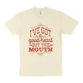 thumbnail image 1 of I've Got a Good Heart but This Mouth Shirt Unisex 3X-Large Natural, 1 of 5