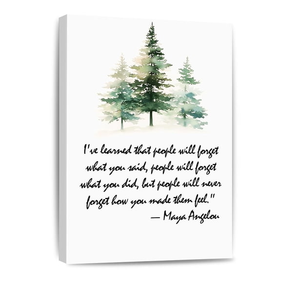 I've Learned That People Will Never Forget How You Made Them Feel Quote Inspirational Poster Motivational Print Positive Decor Gift poster