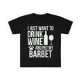 thumbnail image 1 of I want to drink wine and pet Barbet Unisex T-shirt S-3XL Dog Owner, 1 of 2