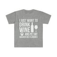 thumbnail image 1 of I want to drink wine and pet Bouvier Flandres Unisex Tshirt S-3XL Dog Owner, 1 of 2