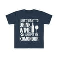 thumbnail image 1 of I want to drink wine and pet Komondor Unisex T-shirt S-3XL Dog Owner, 1 of 2
