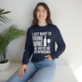 thumbnail image 1 of I want to drink wine and pet my Affenpinscher Unisex Sweatshirt S-2XL, 1 of 9