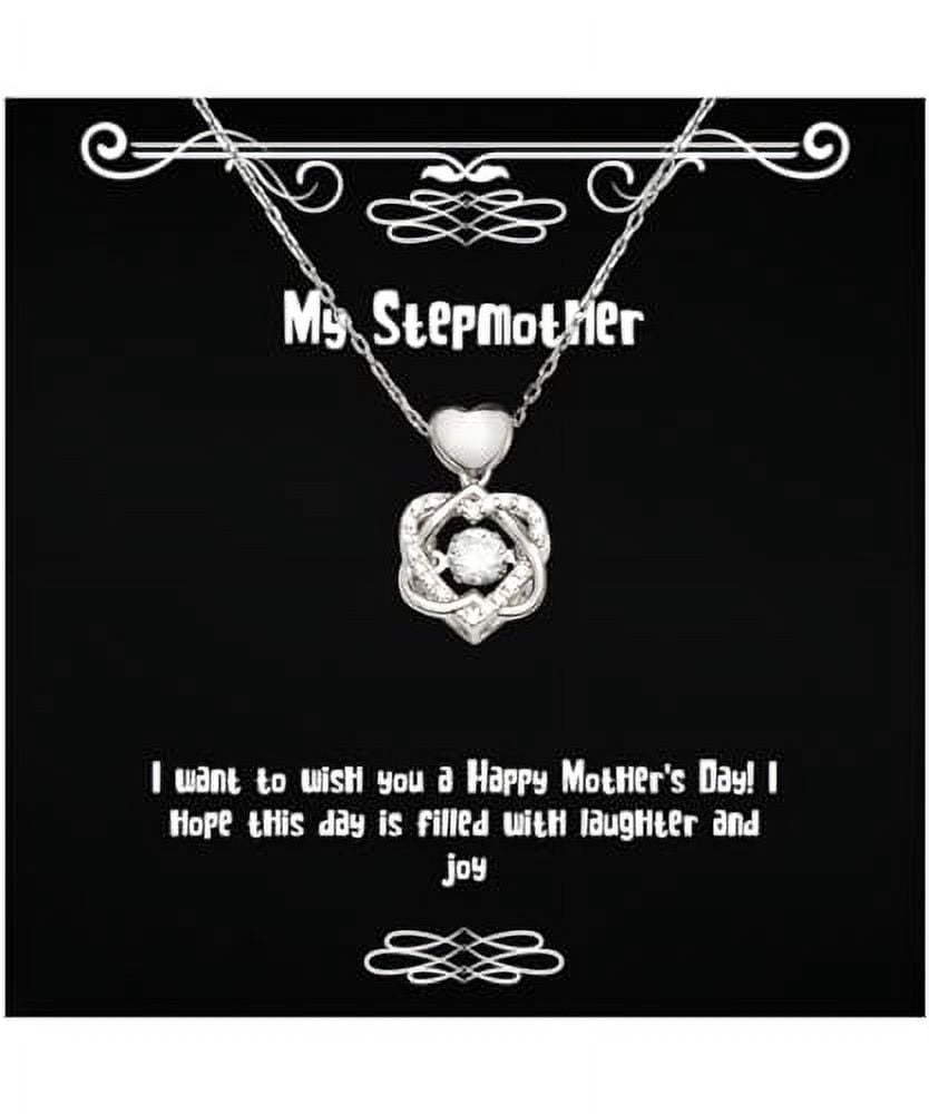 I want to wish you a Happy Mother's Day! I Heart Knot Silver Necklace, Stepmother Present From Daughter, Love Jewelry For Mom, Funny stepmother gifts, Funny mothers day gifts, Funny stepmom gifts,