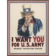 thumbnail image 1 of I want you for U.S. Army : nearest recruiting station / James Montgomery Flagg. Canvas Wall Art (20" x 30"), 1 of 1