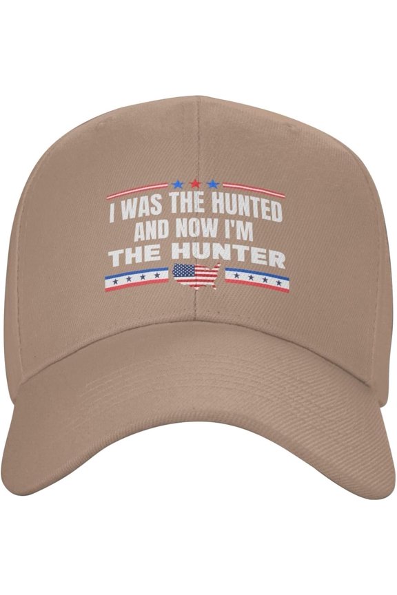 I was The Hunted and Now I'm The Hunter Hat I was The Hunted Now I'm The Hunter Trucker Cap for Men Women Black K1