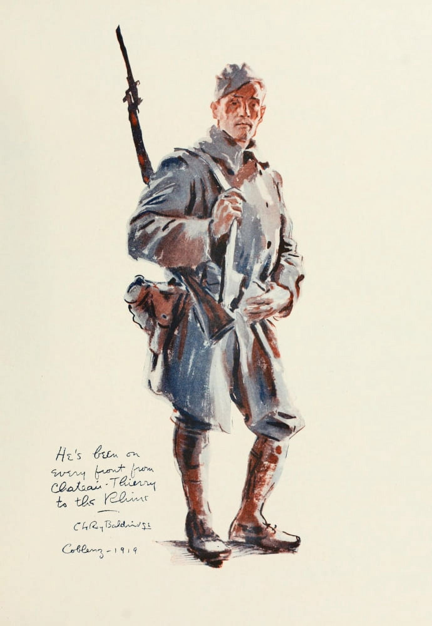 I was there 1919 Been on every front Canvas Art - C Leroy Baldridge (24 x 36)