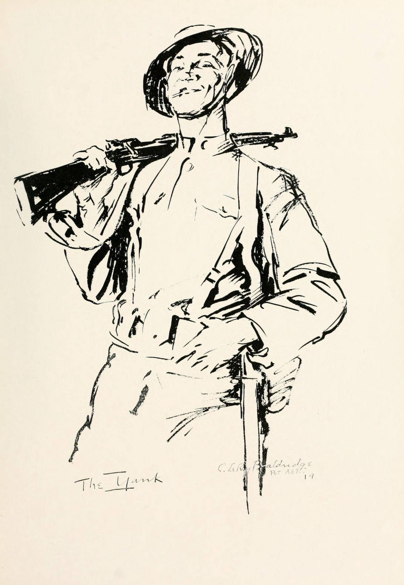 I was there 1919 The Yank Canvas Art - C Leroy Baldridge (24 x 36)