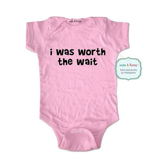 I was worth the wait - wallsparks cute & funny Brand - baby one piece bodysuit - Great baby shower gift!