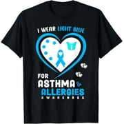 I wear Light Blue for Asthma and Allergy Awarenes T-Shirt