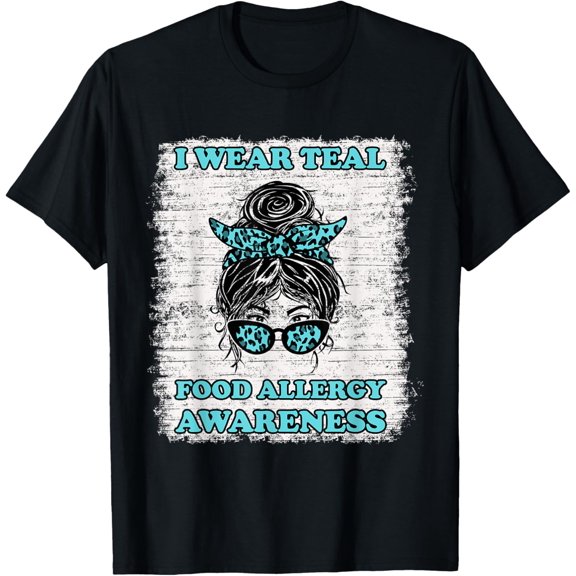 I wear Teal Ribbon T-Shirt mens t shirt，black，women，funny，misfits，men，journey，t-shirt