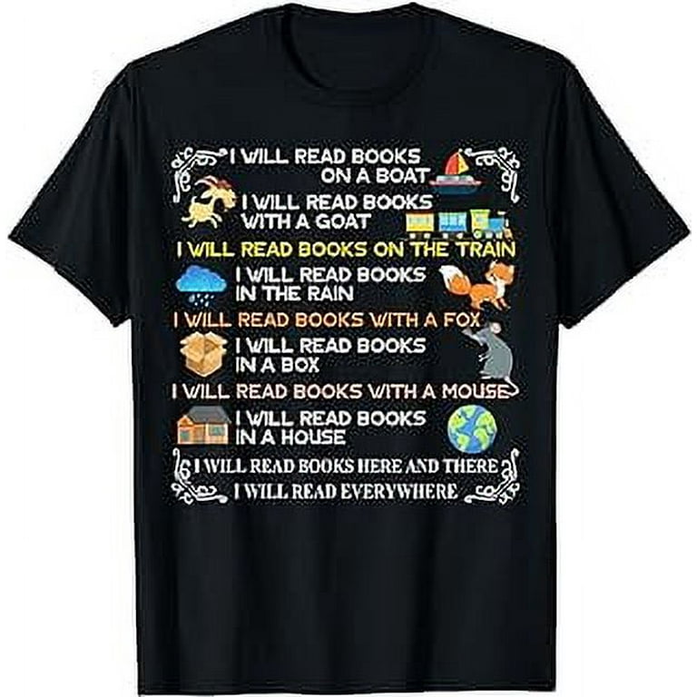 I Will Read Books On A Boat & Everywhere Reading T-Shirt