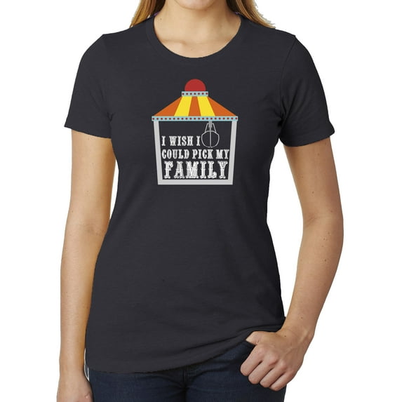 I wish I could Pick my Family -Family Reunion Woman's T-shirts - Charcoal MH200WFAM S59 XS