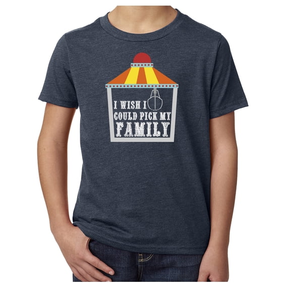 I wish I could Pick my Family -Family Reunion youth T-shirts - Heather Navy MH200YFAM S59 XL