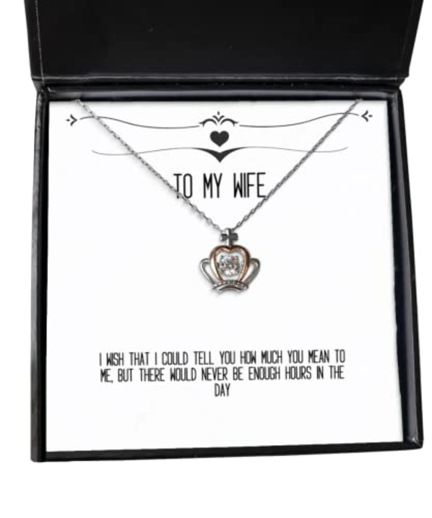 I wish that I could tell you how much you mean to me, but there would Crown Pendant Necklace, Wife Jewelry, Unique Gifts For Wife, , Gift ideas for wife, Personalized gifts for wife, Best gifts for