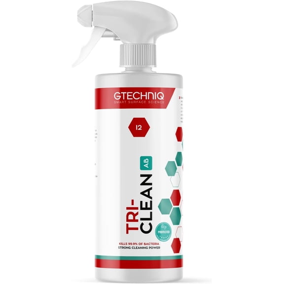 - I2 Tri-Clean All-Surface Automotive Interior Odor Absorber; Ensure Surfaces Remain Fresh; Remove Dirt Attracting Residues; Safe on Leather, Dash, Carpets, Upholstery (500 milliliters)