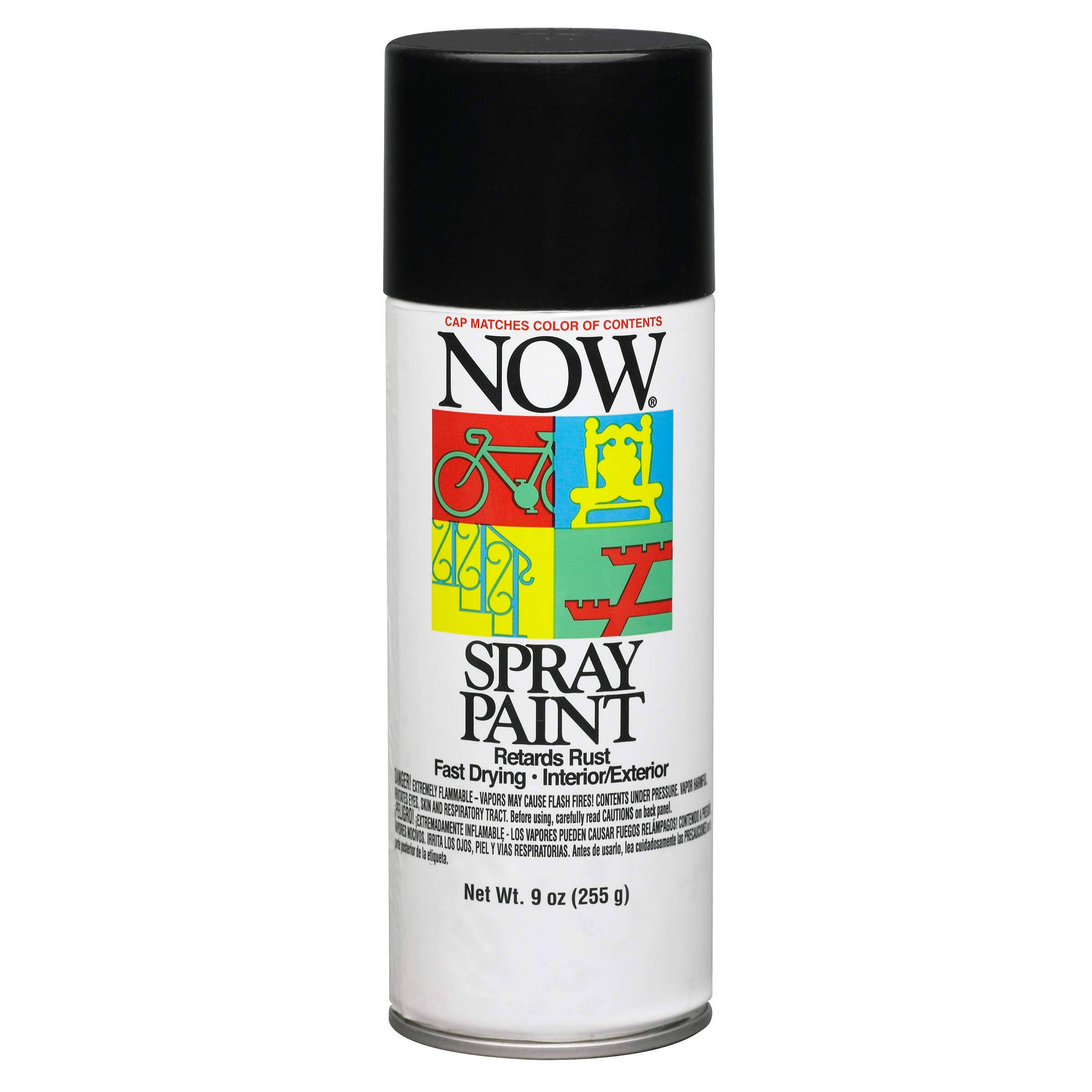 I21213007BLACK Fastdry LeadFree Economy Spray Paints Glossy Black, 9