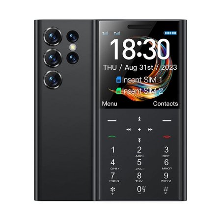 I23 Mini Cellphone Elderly 4G Feature Phones 1.77Inches 64MB RAM 64MB ROM FM Radio Flashlight Vibration Type-C 1400mAh Dual SIM Mobile Phone