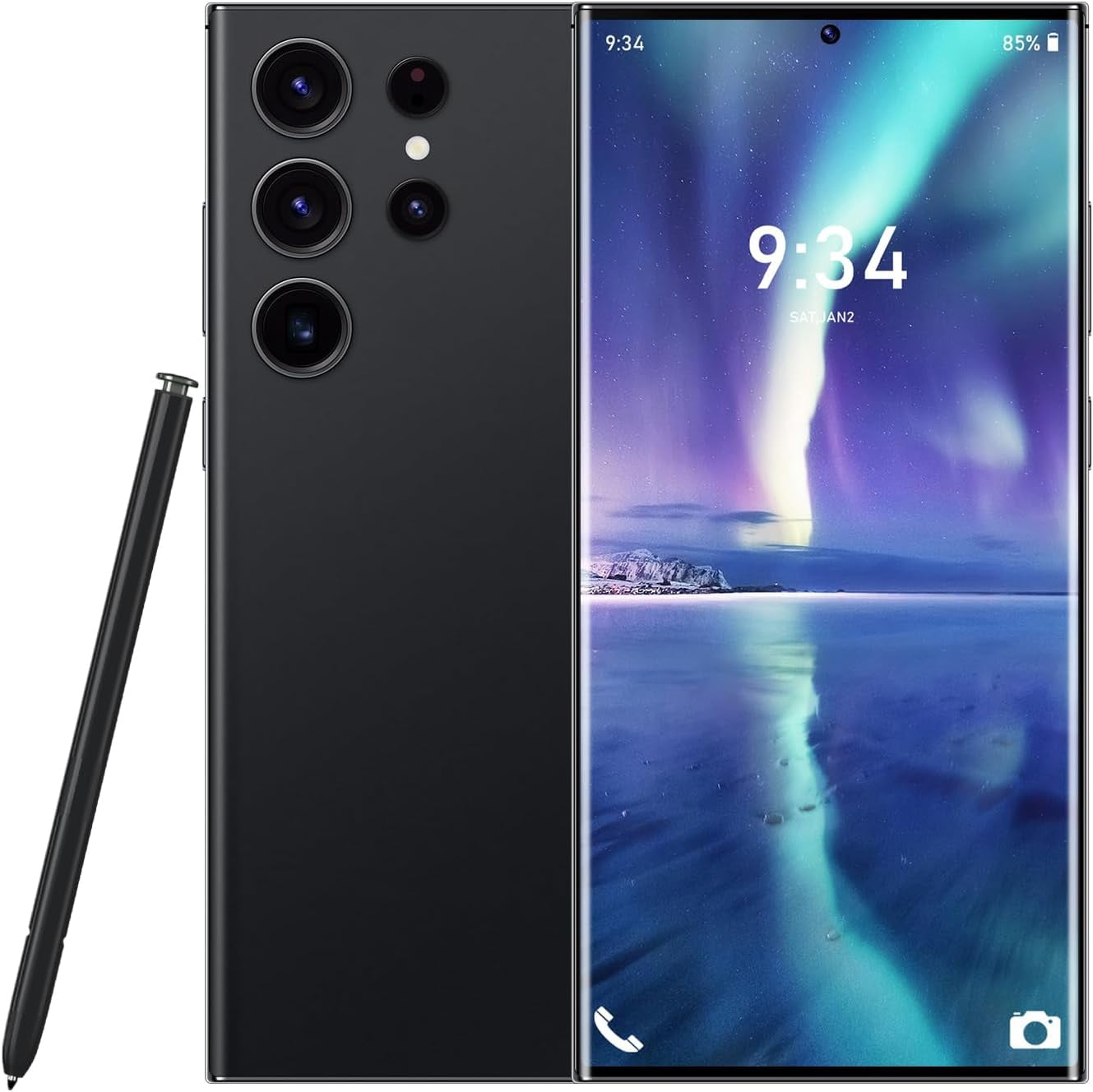 I23 Ultra Unlocked Cell Phone,Long Battery Life 6.82" HD Screen Unlocked Phones,Android13 6+256GB Smartphone with 128G Memory Card,Fingerprint Lock/Face ID/GPS (Black)