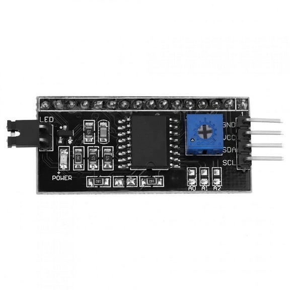 I2C LCD Adapter For 1602 Display, Reduces IO Usage, Easy 4,Wire Connection, 5V Power Supply