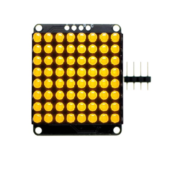 I2C LED Dot Display Board HT16K33 Driver Module for Electronics Prototypes, 8x8 Array, Compact PCB with Pin Header