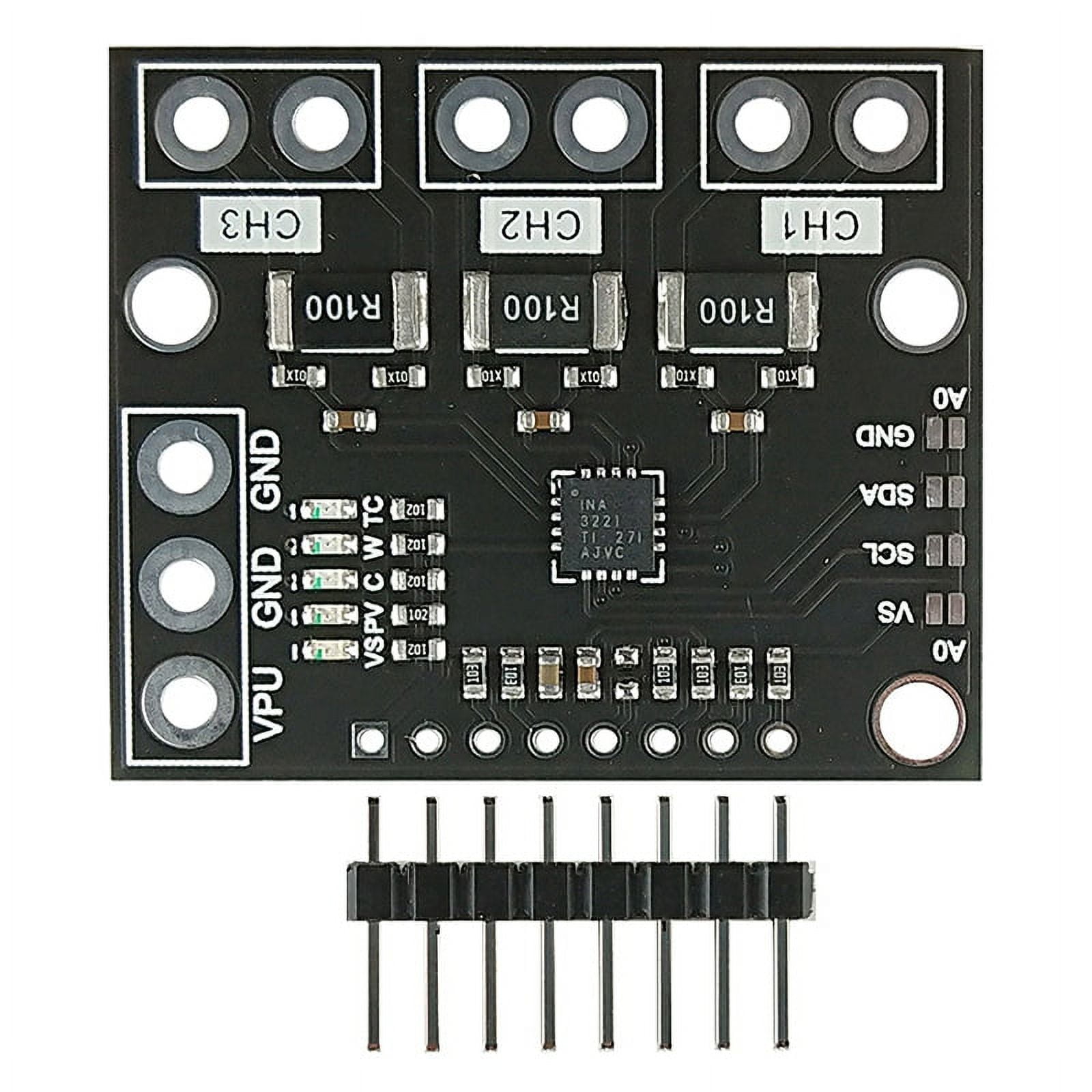 I2C SMBUS INA3221 TripleChannel Shunt Current Power Supply Voltage